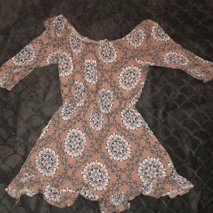 Dark pink and blue dress